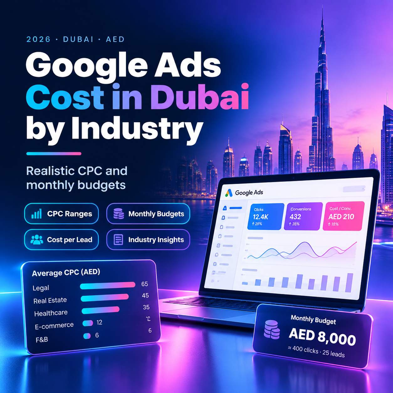 Google Ads in Dubai: Realistic Cost-per-Click and Monthly Budgets by Industry