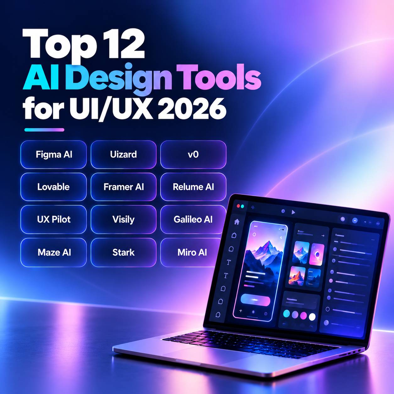 Top 12 AI Design Tools for UI/UX 2026